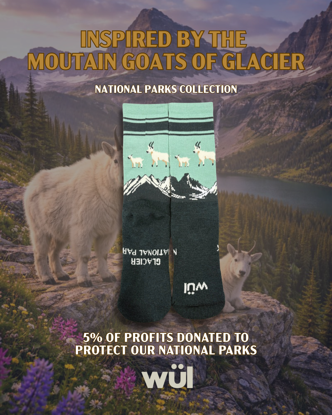 Glacier National Park - Mountain Goat Incrediwool® Crew