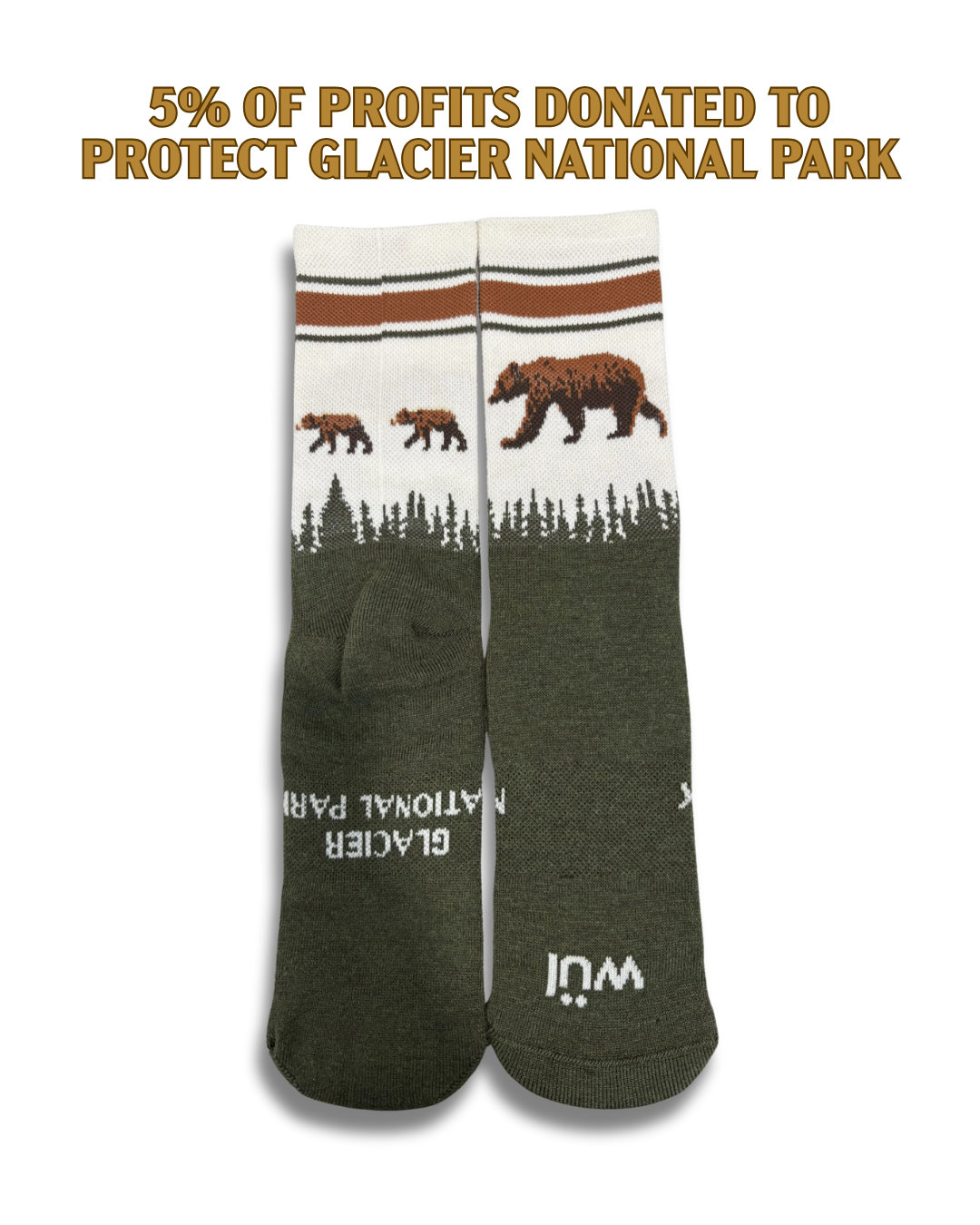 Glacier National Park - Grizzly Bear Incrediwool® Crew