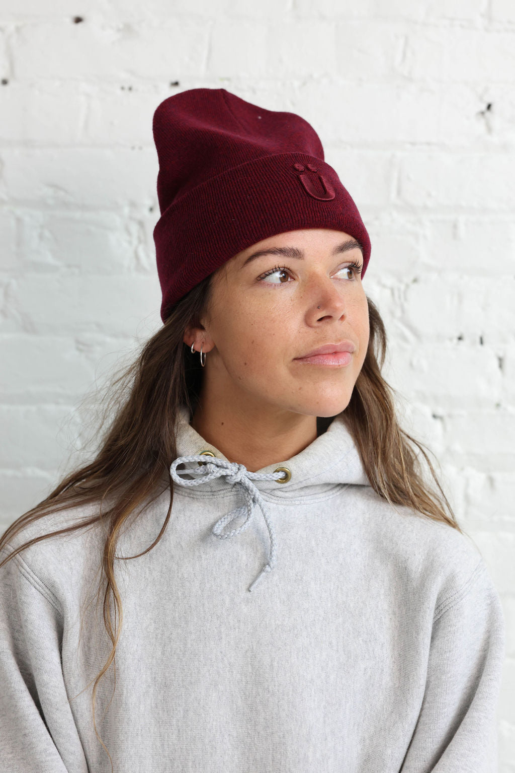 Merino-Cashmere Ribbed Beanie